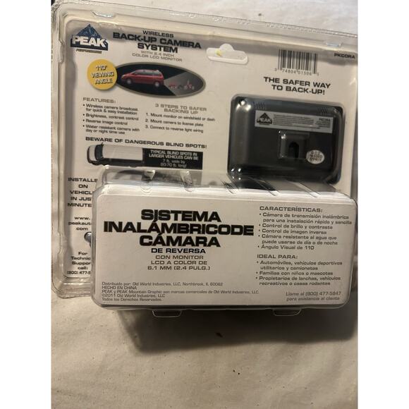 Peak Performance Wireless Back-Up Camera #PKC0RA w 2.4" Color LCD Monitor New! - Picture 2 of 5